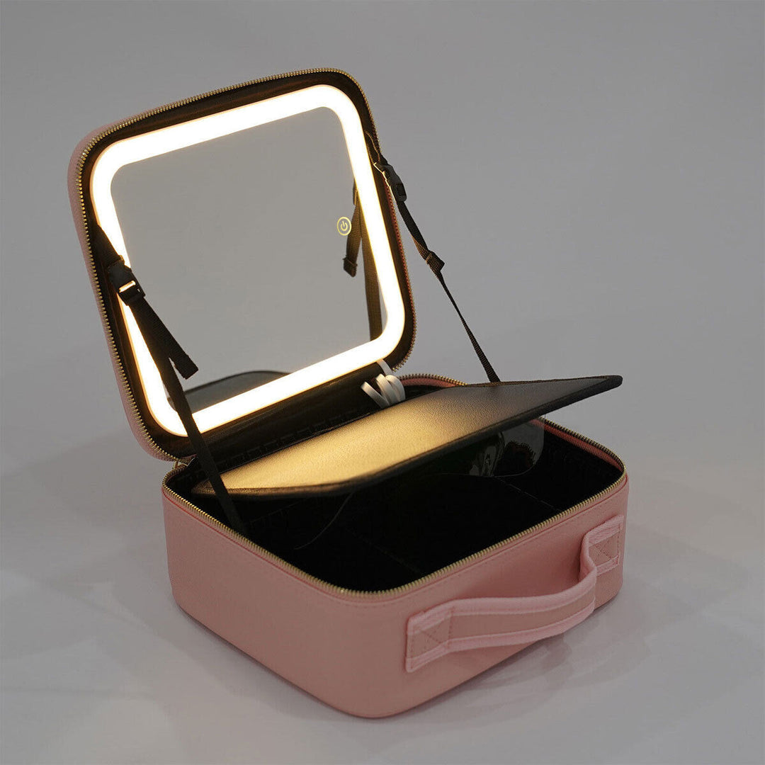 LED Mirror Cosmetic Case